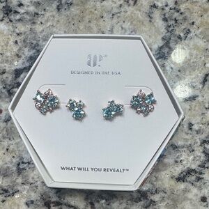 Elegant Blue Crystal Earrings